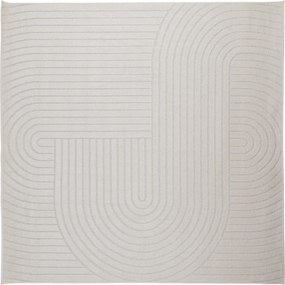 vidaXL Χαλιά χώρου τετράγωνο PALMERAS Κρεμ 120 x 120 cm Πολυεστέρας