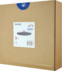 BRUNO κεφαλή ντους P25651YGNB, στρογγυλή, Φ 25.5cm, ασημί