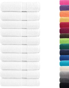 vidaXL Πετσέτες Μπάνιου Premium SOLUND 10 τεμ. Λευκό 100x150 εκ. 600 γρ./μ²