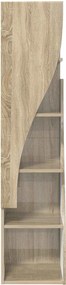 vidaXL Γωνιακό Ντουλάπι 32x32x140εκ Επεξεργασμένο Ξύλο Δρύς Sonoma