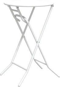 vidaXL Τραπέζι Κήπου Λευκό 50 x 50 x 72 cm Μέταλλο