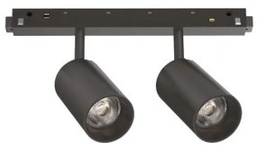 Σποτ Φωτιστικό Ράγας On-Off 2xLED 16W IP20 4000K Μαύρο Ego 321806 Ideal Lux-321806-Μαύρο 321806