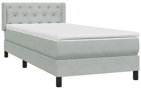 ΚΡΕΒΑΤΙ BOXSPRING ΜΕ ΣΤΡΩΜΑ ΑΝΟΙΧΤΟ ΓΚΡΙ 80X210 ΕΚ. ΒΕΛΟΥΔΙΝΟ 3318345