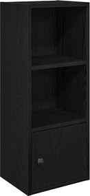 vidaXL Βιβλιοθήκη Μαύρη Δρυς 31x24x77 cm Κατασκευασμένο ξύλο
