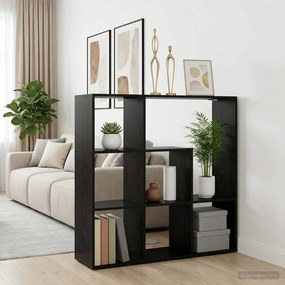 vidaXL Βιβλιοθήκη 102 x 29 x 103,5 εκ. Επεξεργασμένο Ξύλο Μαύρη Δρυς