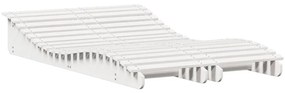 vidaXL Ξαπλώστρες 2 τεμ. Λευκές 205x60x31,5 εκ. από Μασίφ Ξύλο Πεύκου