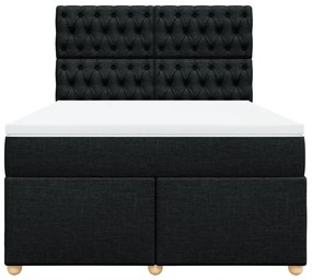 ΚΡΕΒΑΤΙ BOXSPRING ΜΕ ΣΤΡΩΜΑ ΜΑΥΡΟ 160X200 ΕΚ. ΥΦΑΣΜΑΤΙΝΟ 3291340