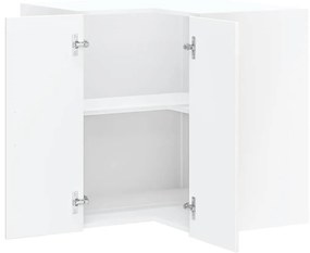 vidaXL Γωνιακό ντουλάπι τοίχου κουζίνας "Kalmar" High Gloss White