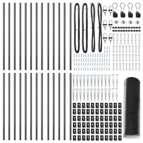 vidaXL Στύλος Περιφράξεων Γκρι 50 x 0,4 μ (25 mm πλέγμα)