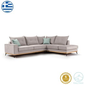 Intrahome Γωνιακός καναπές αριστερή γωνία ZAGROSINA Intrahome ύφασμα elephant-ciel 290x235x95εκ | SKU: INTRAPA-279111124