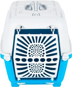 vidaXL Κλουβί Μεταφ. Κατοικίδιων Λευκό/Μπλε 55x36x36εκ Πολυπρ/λένιο