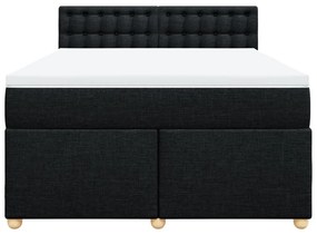 ΚΡΕΒΑΤΙ BOXSPRING ΜΕ ΣΤΡΩΜΑ ΜΑΥΡΟ 140X190 ΕΚ. ΥΦΑΣΜΑΤΙΝΟ 3288991