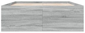 vidaXL Πλαίσιο Κρεβατιού Γκρι Sonoma 135x190 εκ. Επεξεργασμένο Ξύλο