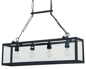 Φωτιστικό Οροφής-Ράγα Igor 092942  91,5x83,5/165x17cm 4xE27 60W Black Ideal Lux