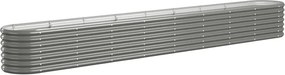 vidaXL Ζαρντινιέρα Γκρι 332x40x36 εκ. Γαλβανισμένος χάλυβας