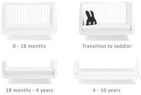 SNUZ Βρεφικό κρεβάτι SNUZKOT Skandi White