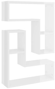 vidaXL Ραφιέρες Τοίχου 2 τεμ. Γυαλιστερό Λευκό 50x15x50 εκ Μοριοσανίδα