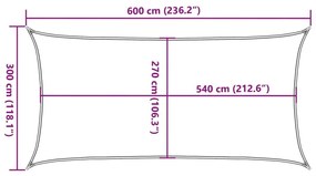 Πανί Σκίασης Κρεμ 3 x 6 μ. από HDPE 160 γρ./μ²  - Κρεμ