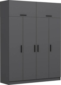Τετραφυλλη Ντουλαπα Ανθρακι KALEO 52x270x235