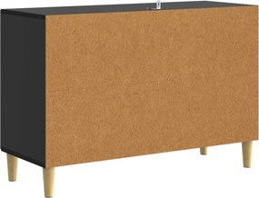 vidaXL Πλαϊνό γραφείο Μαύρο 89 x 34,5 x 60 εκ. Επεξεργασμένο Ξύλο