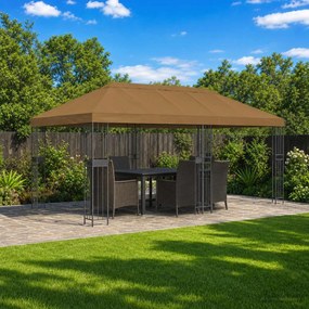 vidaXL Κάλυψη Σκηνής Γκαζebo 6 x 3 m Taupe Πολυεστέρας 190