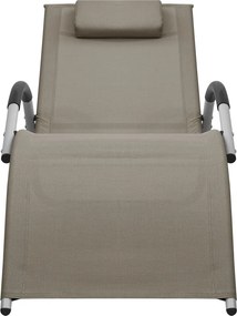 vidaXL Ξαπλώστρα Taupe / Γκρι από Textilene