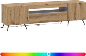 vidaXL Ντουλάπα LED Τηλεόρασης Artisan Δρυς Επεξεργασμένο Ξύλο