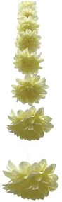 Τεχνητή Γιρλάντα Ντάλια 00-23861-10-3 Φ12x180cm Yellow Marhome Ύφασμα,Πλαστικό