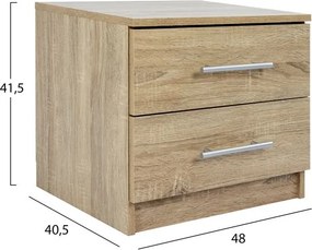 ΚΟΜΟΔΙΝΟ ΜΕΛΑΜΙΝΗΣ CHELSEA HM2220.02 SONAMA 48X40,5X41,5 εκ.
