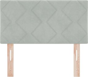 vidaXL LED κεφαλάρι Ανοιχτό γκρι 80 cm Τεχνητό Δέρμα