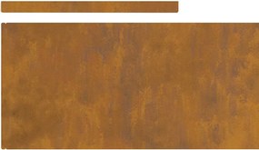 vidaXL Περίγραμμα γκαζόν Σκ rusty 450 x 0,05 x 25 εκ