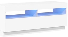 vidaXL Έπιπλο Τηλεόρασης με LED Γυαλιστερό Άσπρο 100 x 35 x 40 εκ.