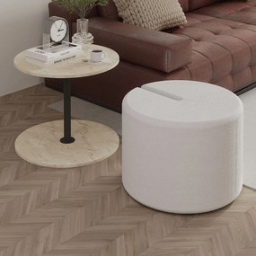Σετ Βοηθητικών Τραπεζιών Τραβερτίνη REUBO 43x43x47