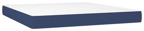 vidaXL Κρεβάτι Boxspring με Στρώμα &amp; LED Μπλε 160x200 εκ. Υφασμάτινο