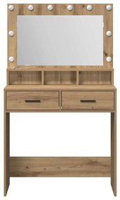 vidaXL Κομοδίνο artisan δρυς 79 x 41 x 135 cm Επεξεργασμένο ξύλο