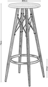 Σκαμπό μπαρ Marja