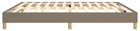 Πλαίσιο Κρεβατιού Boxspring Taupe 200x200 εκ. Υφασμάτινο - Μπεζ-Γκρι