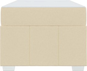 vidaXL Σκελετός Κρεβατιού με στρώμα Κρεμ 90 x 200 cm ύφασμα