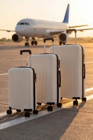 Stewehome Σετ 3 τεμαχίων βαλίτσες από πολυπροπυλένιο ελαφριές