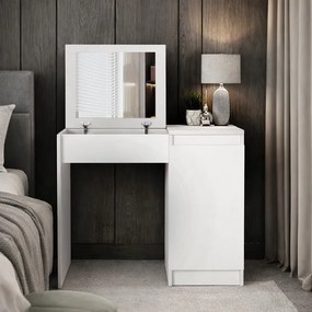 Τουαλέτα με καθρέπτη Huma Megapap χρώμα λευκό 90x45x118,2εκ.