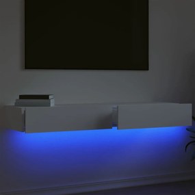 vidaXL Έπιπλα Τηλεόρασης με LED 2 τεμ. Λευκά 60 x 35 x 15,5 εκ.