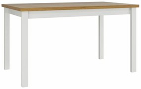 Τραπέζι Victorville 126, Άσπρο, Grandson δρυς, 76x80x140cm, 34 kg, Επιμήκυνση, Πλαστικοποιημένη μοριοσανίδα, Ξύλο, Μερικώς συναρμολογημένο