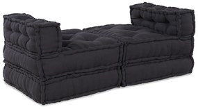 vidaXL Modular Pouffes 4 τμχ σε Ανθρακί Ύφασμα