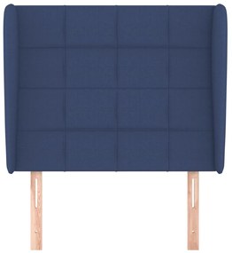 Κεφαλάρι με Πτερύγια Μπλε 83x23x118/128 εκ. Υφασμάτινο 3117936