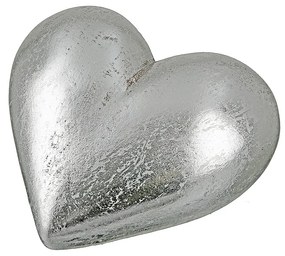 Διακοσμητικό ArteLibre Καρδιά Ασημί Κεραμικό 13.5x15.5x6.5cm
