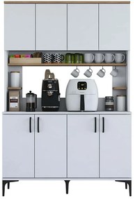 Ντουλάπι Κουζίνας 893RAN4964 120x40x184,2cm White Μοριοσανίδα, Μελαμίνη