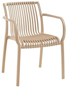 MODENA Πολυθρόνα Στοιβαζόμενη, PP-UV Protection Tortora 57x58x79cm