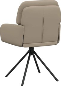 vidaXL Γυριστές καρέκλες φαγητού 4 pcs Τεχνητό Δέρμα Καπουτσίνο