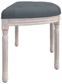 vidaXL Πάγκος Σκούρο Γκρι 110,5x45x49 εκ. Βελούδινος