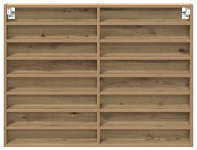 vidaXL Βιτρίνα με ράφι Επιτοίχιο Άλλο artisan δρυς 100 x 8.5 x 75 cm